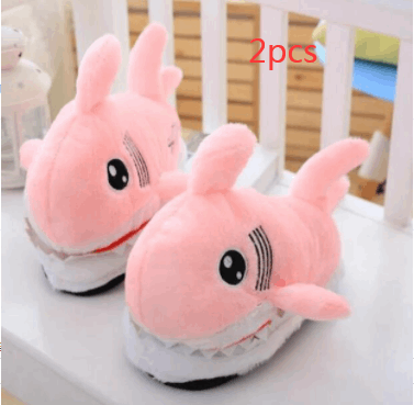 Cotton Shark Plush Slippers