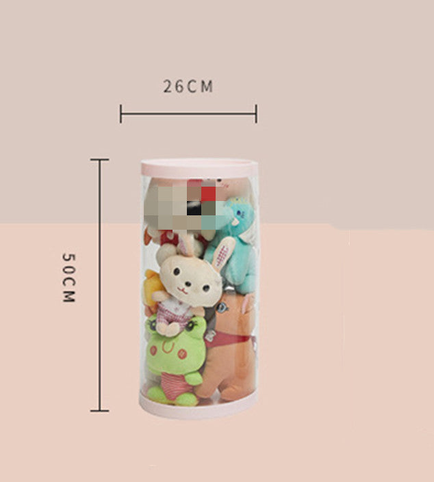 Plush Toy Transparent Cylindrical Storage Container