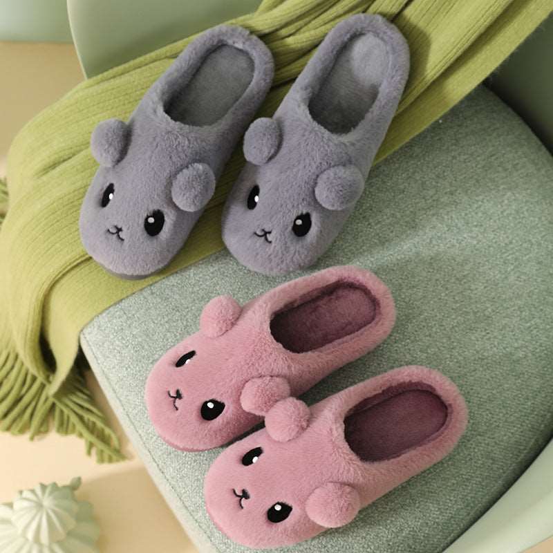 Cute Cotton Furry Plush Slippers