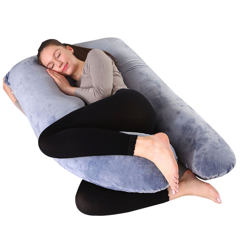 Organic or hypoallergenic straight leg pregnancy pillow