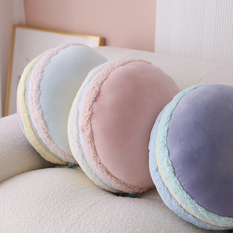 Fluffy Macaron Throw Pillow