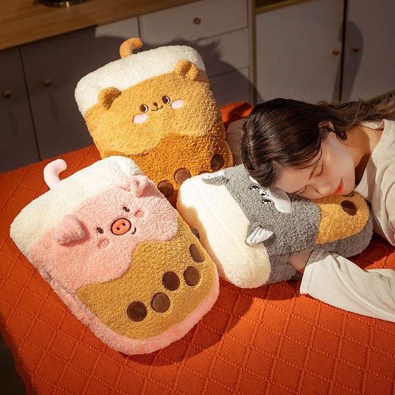 Plush Husky Boba Tea Pillow