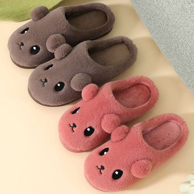 Cute Cotton Furry Plush Slippers