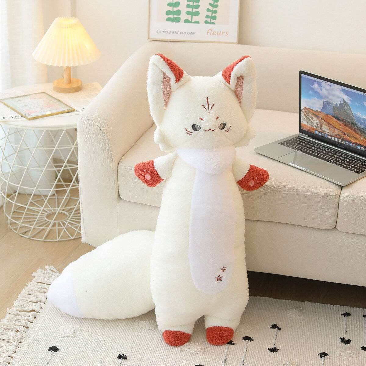 Large Fluffy Ragdoll Fox Plush Toy