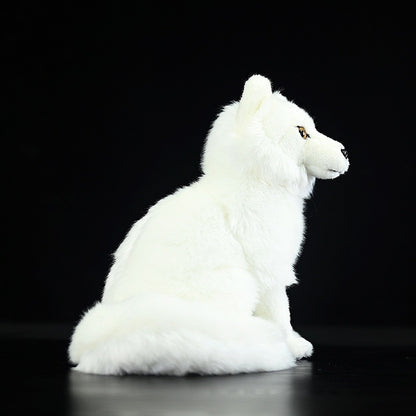 Lifelike Arctic Fox plush toy