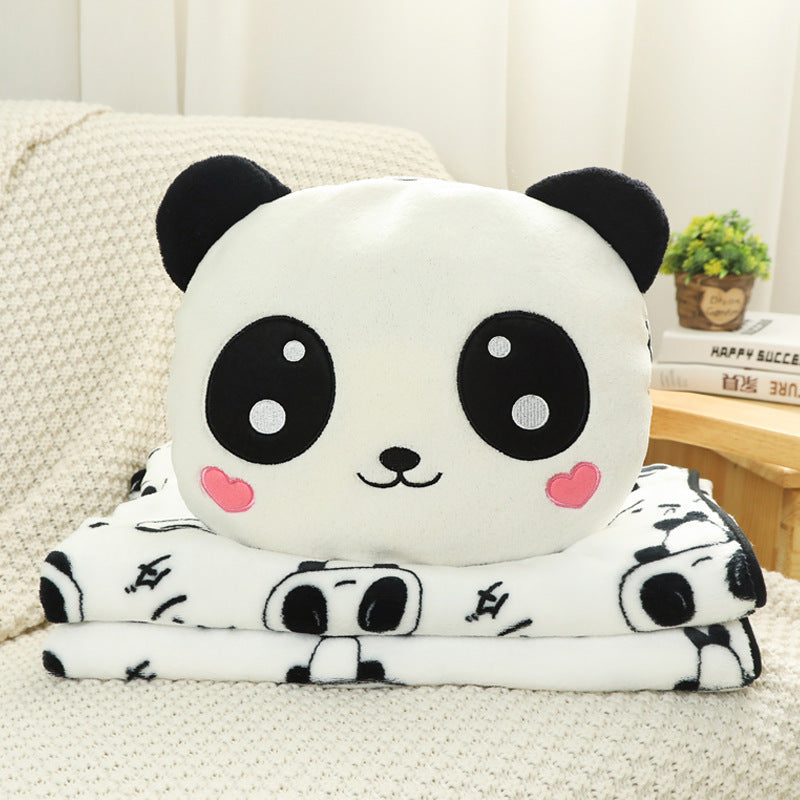 Panda Plush Blanket Pillow