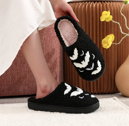 Halloween Bat Cotton Slippers