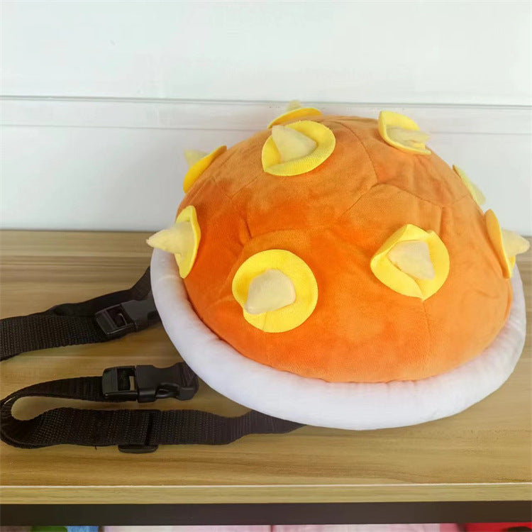 Cute Turtle Shell Plush Backpack for Kids