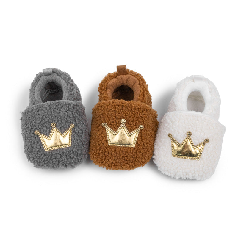 Velvet Crown Toddler Plush Slippers