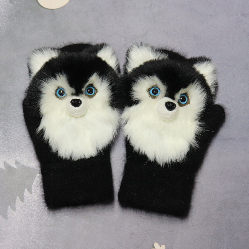 Winter Plush Animal Gloves – Warm Plush Fur for All Ages