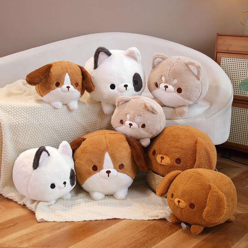 Soft Cute Round Roll Puppy Plush Toy