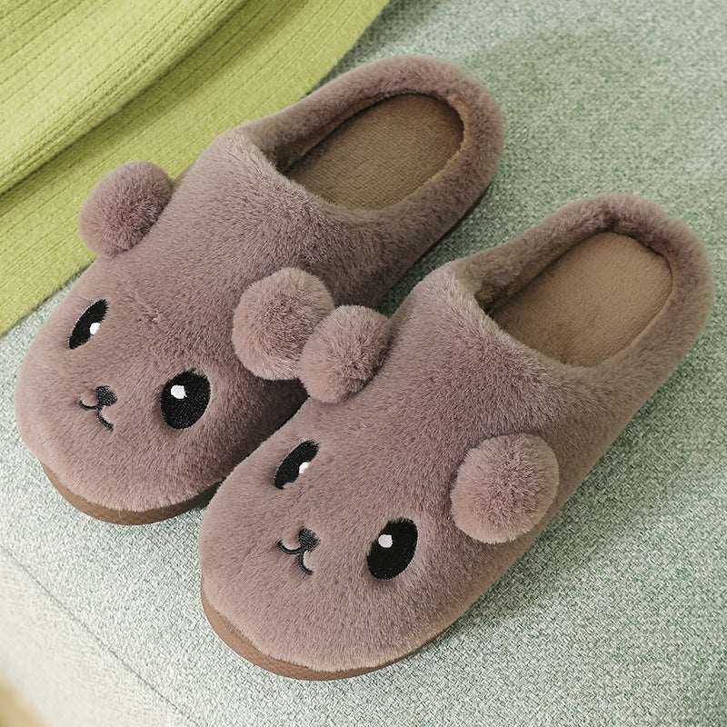 Cute Cotton Furry Plush Slippers