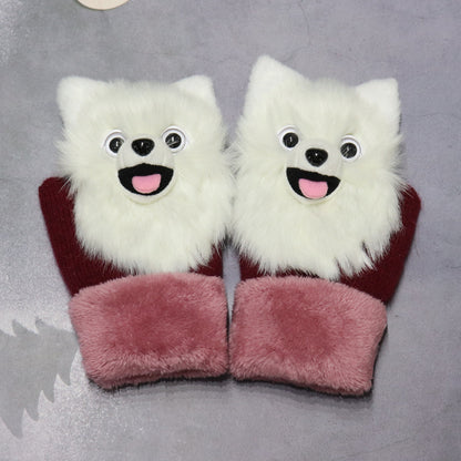 Winter Plush Animal Gloves – Warm Plush Fur for All Ages