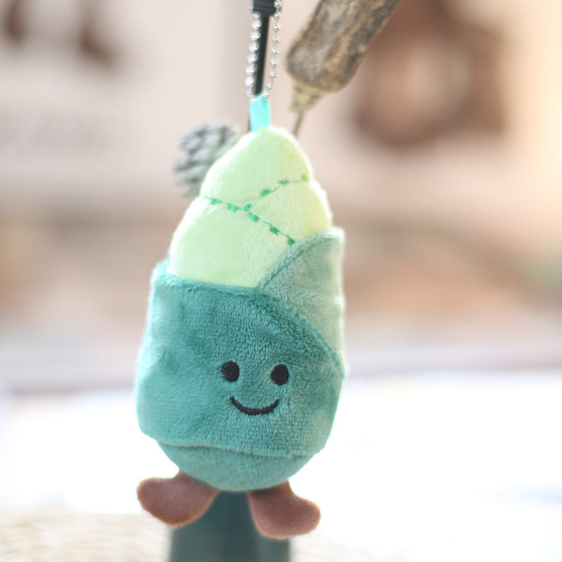 Plush Vegetable Bag Charm Keyring