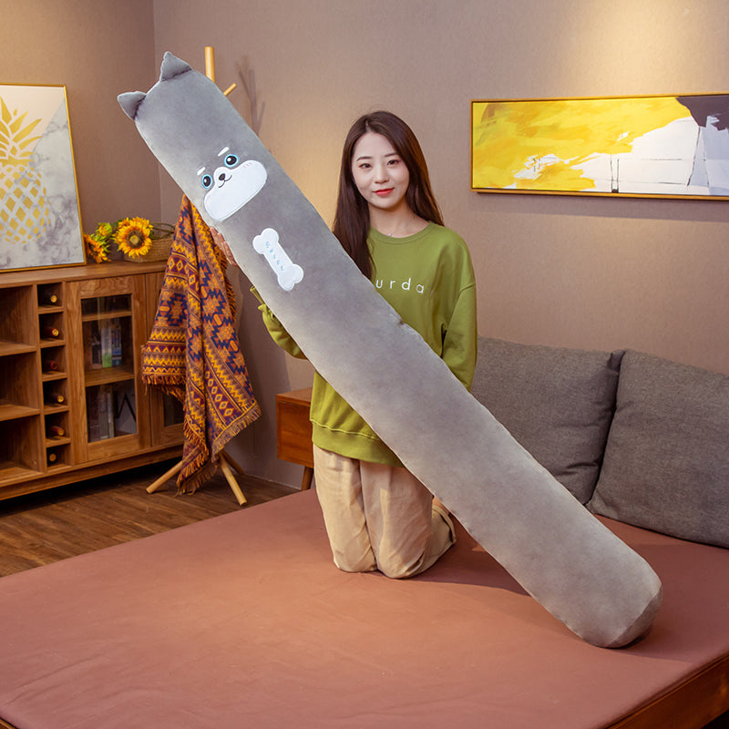 Fluffy Long Cylinder Sleeping Plush Pillow