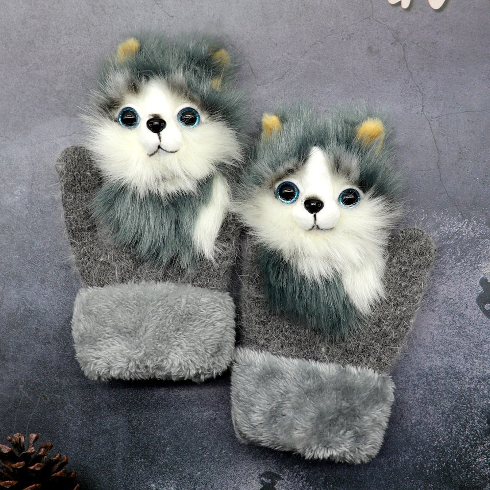 Winter Plush Animal Gloves – Warm Plush Fur for All Ages