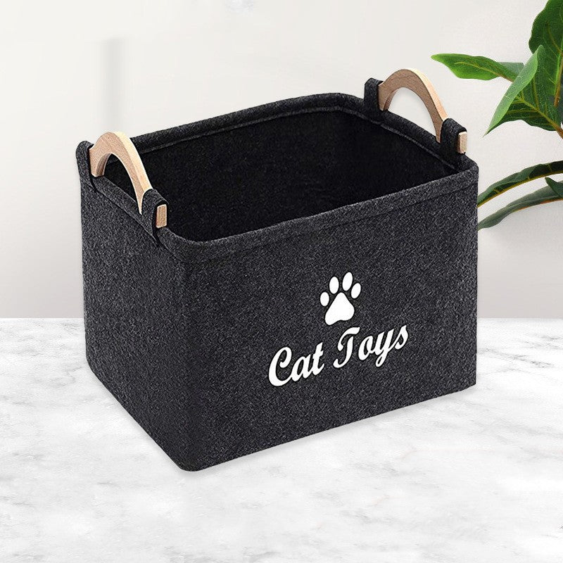 Felt Pet Toy Storage Basket