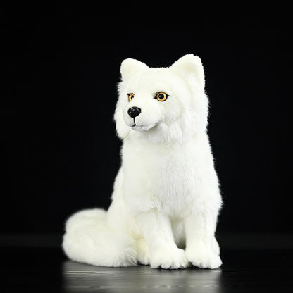 Lifelike Arctic Fox plush toy