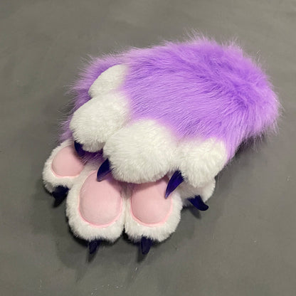 Furry Cat Plush Paw Gloves