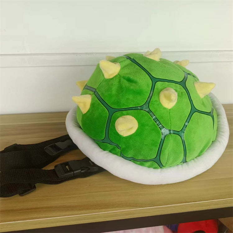 Cute Turtle Shell Plush Backpack for Kids