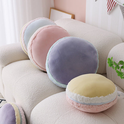 Fluffy Macaron Throw Pillow