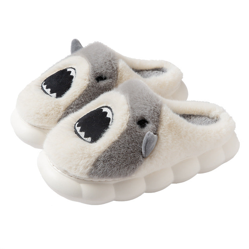 Cartoon Shark Plush Slippers