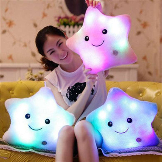 LED light up star pillow