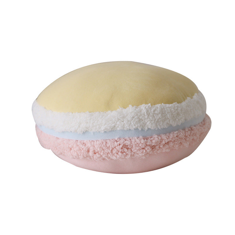 Fluffy Macaron Throw Pillow