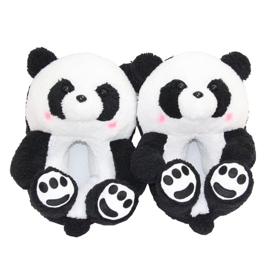 Furry Bear Plush Slippers