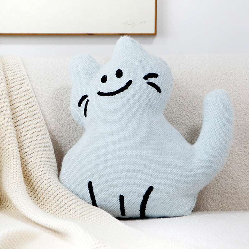 Cute cat plush cushion pillow