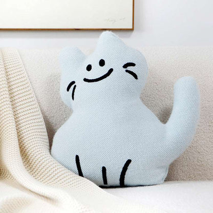 Cute cat plush cushion pillow