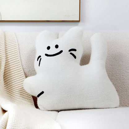 Plush cat cushion for bed