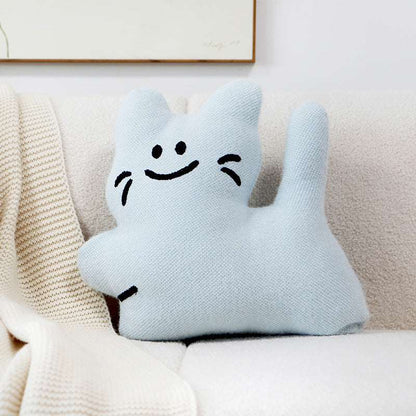 Cat themed throw pillow