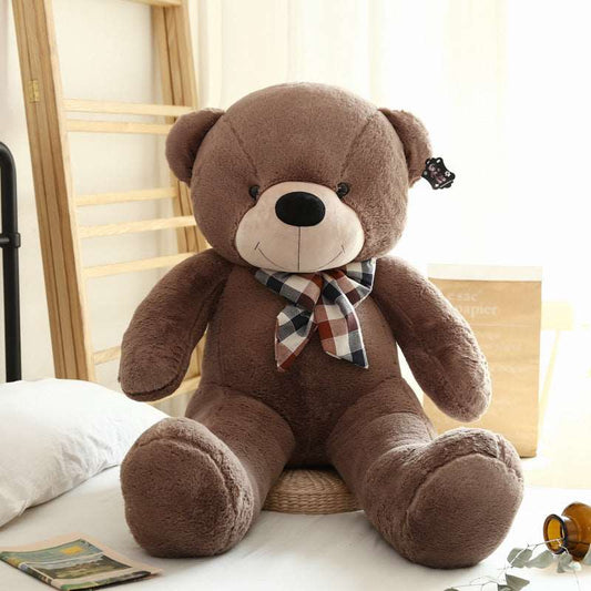 giant teddy bear with bow tie
