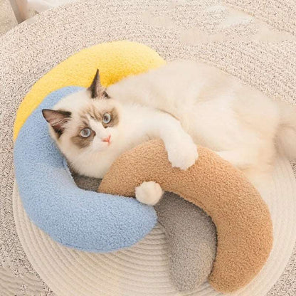 Crescent Pet Plush Pillow