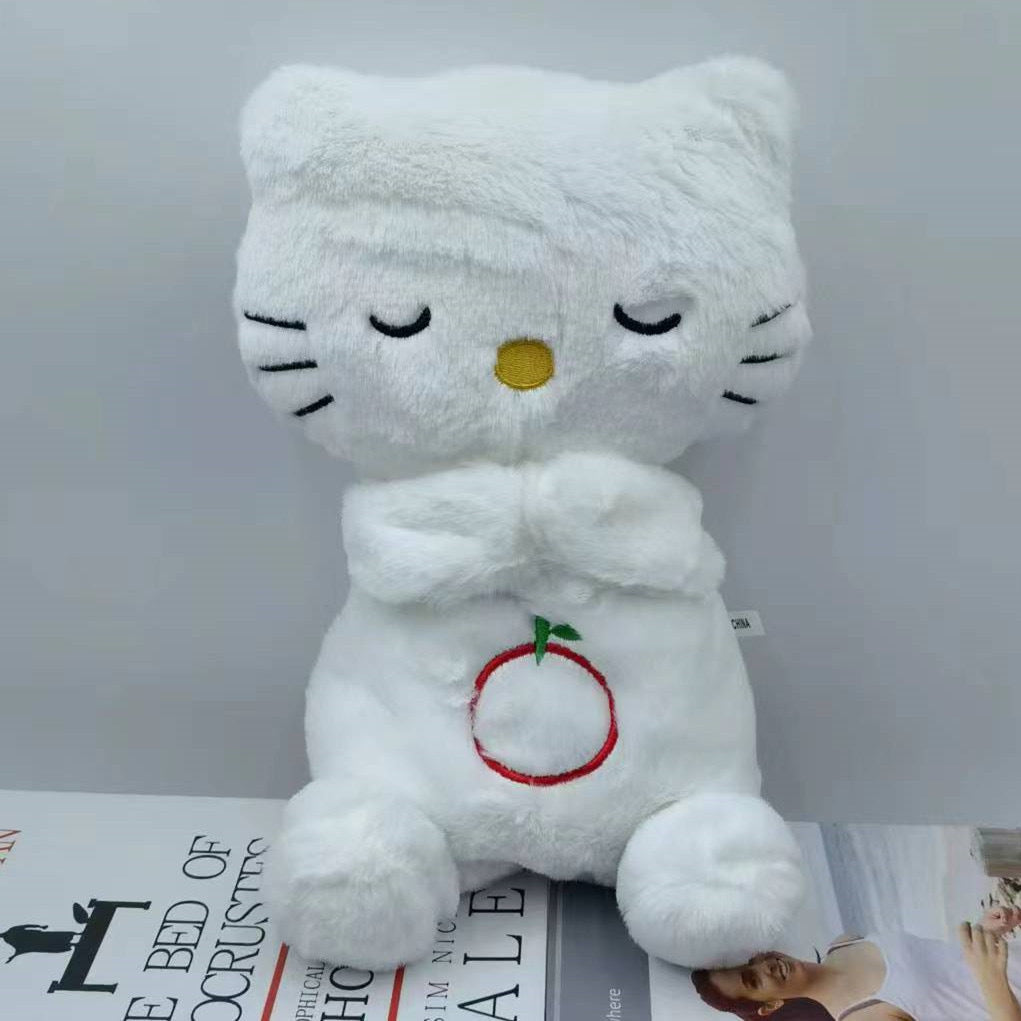 Soothing White Cat Breathing Plushie