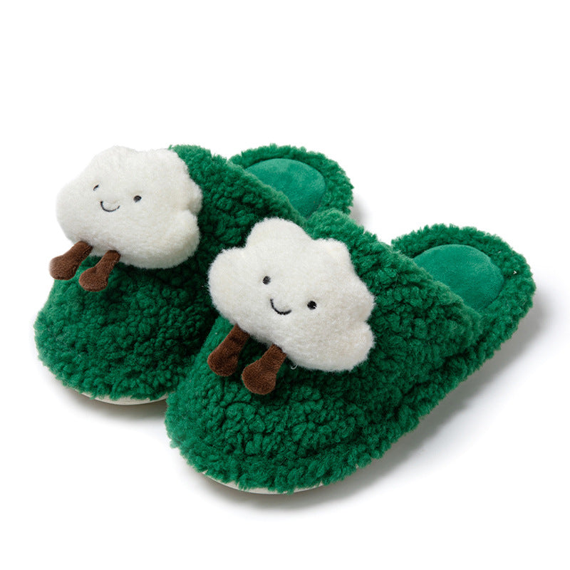 Cloud Baotou Cotton Plush Slippers