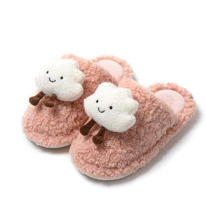 Cloud Baotou Cotton Plush Slippers