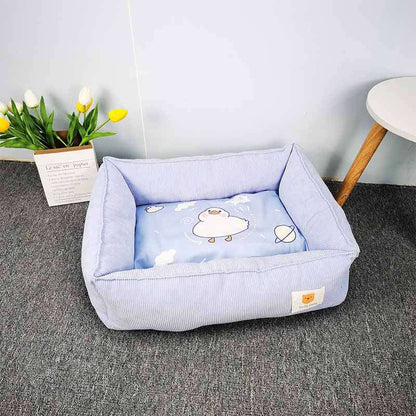 Soft Square Cotton Pet Bed