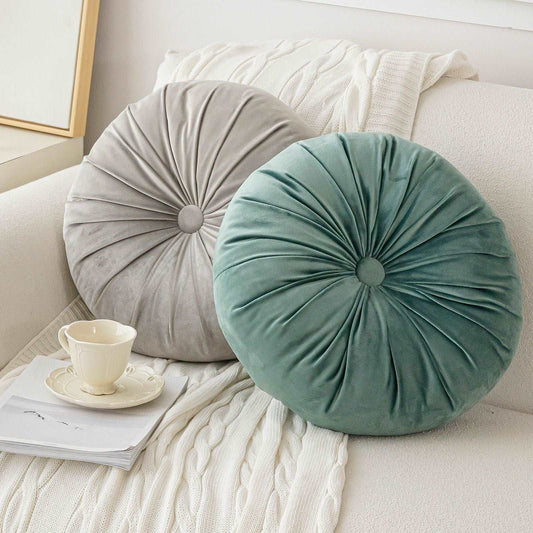 Nordic Handmade Round Pumpkin Pillow Solid Color