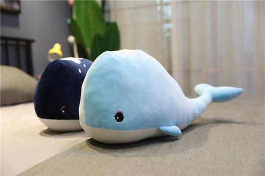 Large ocean plush whale body pillow