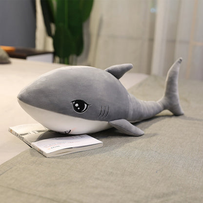 Soft short plush whale shark pillow
