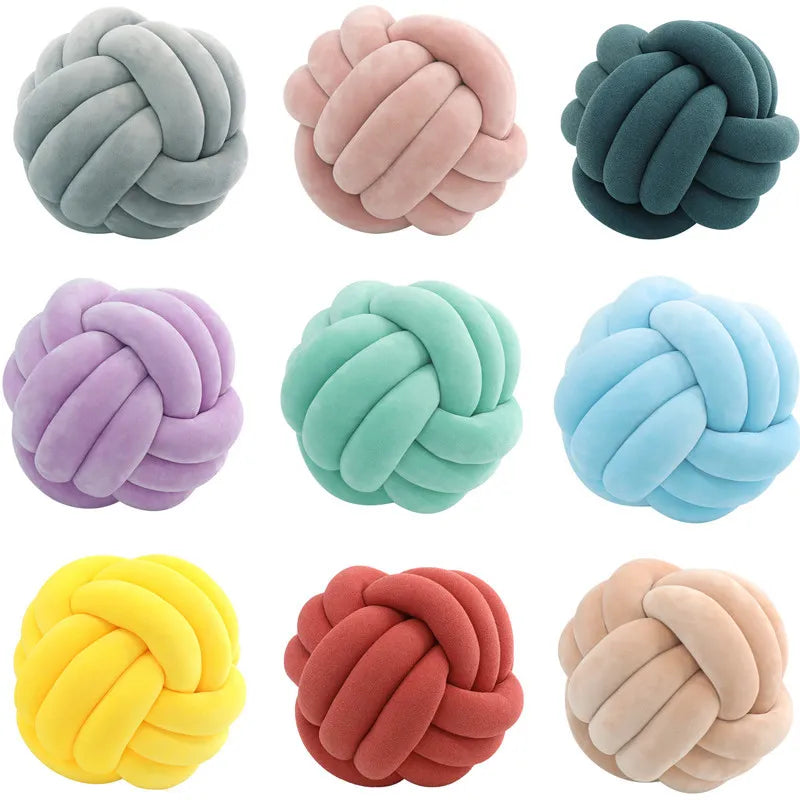 Soft Knot Ball Round Throw Pillow