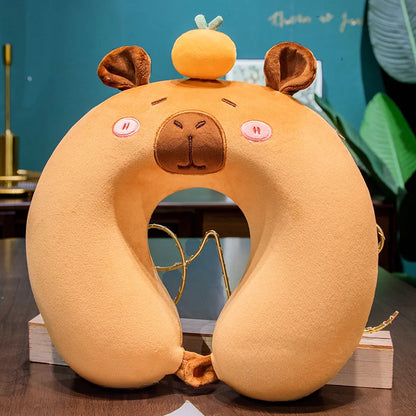 Capybara U-Shaped Travel Neck Pillow