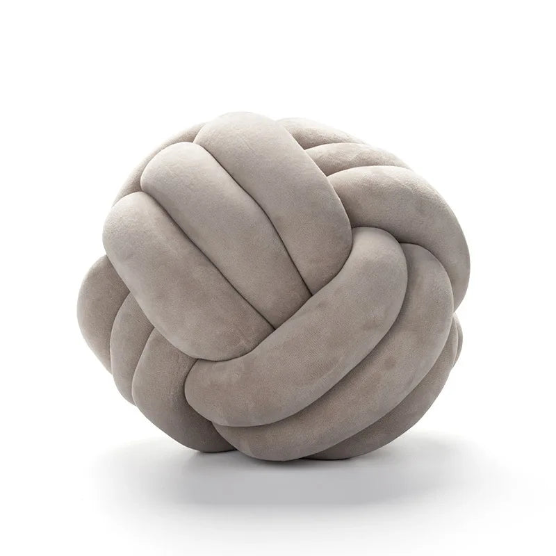 Soft Knot Ball Round Throw Pillow