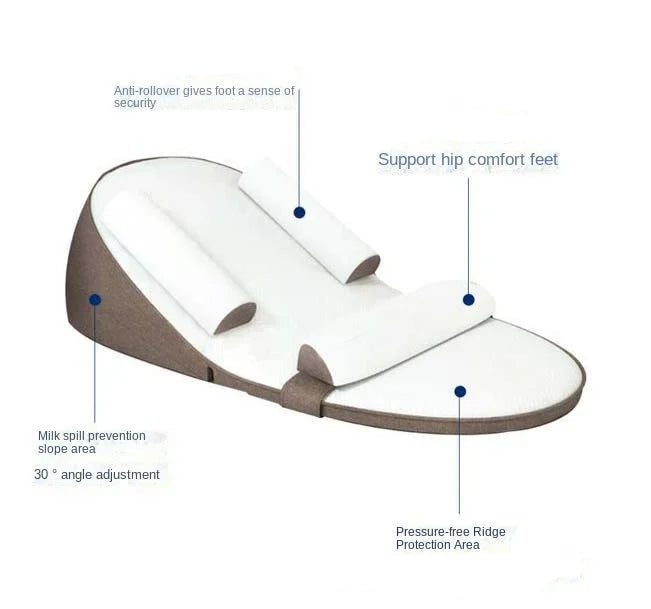 Anti-reflux baby lounger with gentle incline