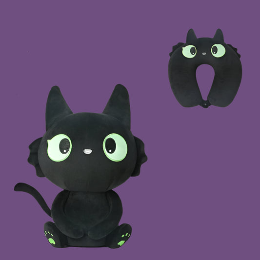 Black Cat Travel Pillow