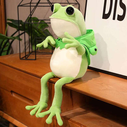 Cartoon frog plush toy with big eyes