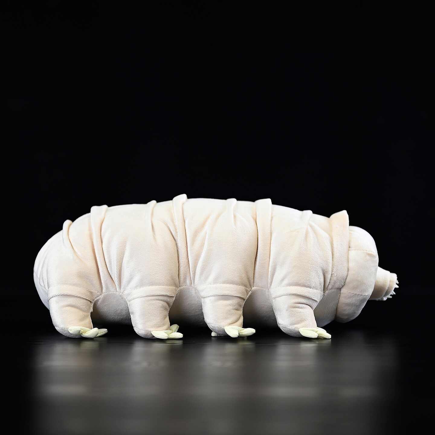 Model of a tardigrade on a black background