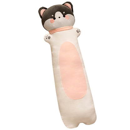 Soft and cuddly long husky plush pillows perfect for snuggling 